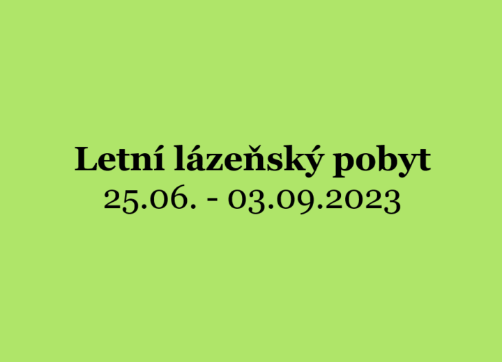 Letní lázeňský pobyt