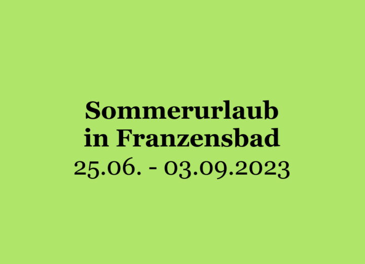 Sommerurlaub in Franzensbad